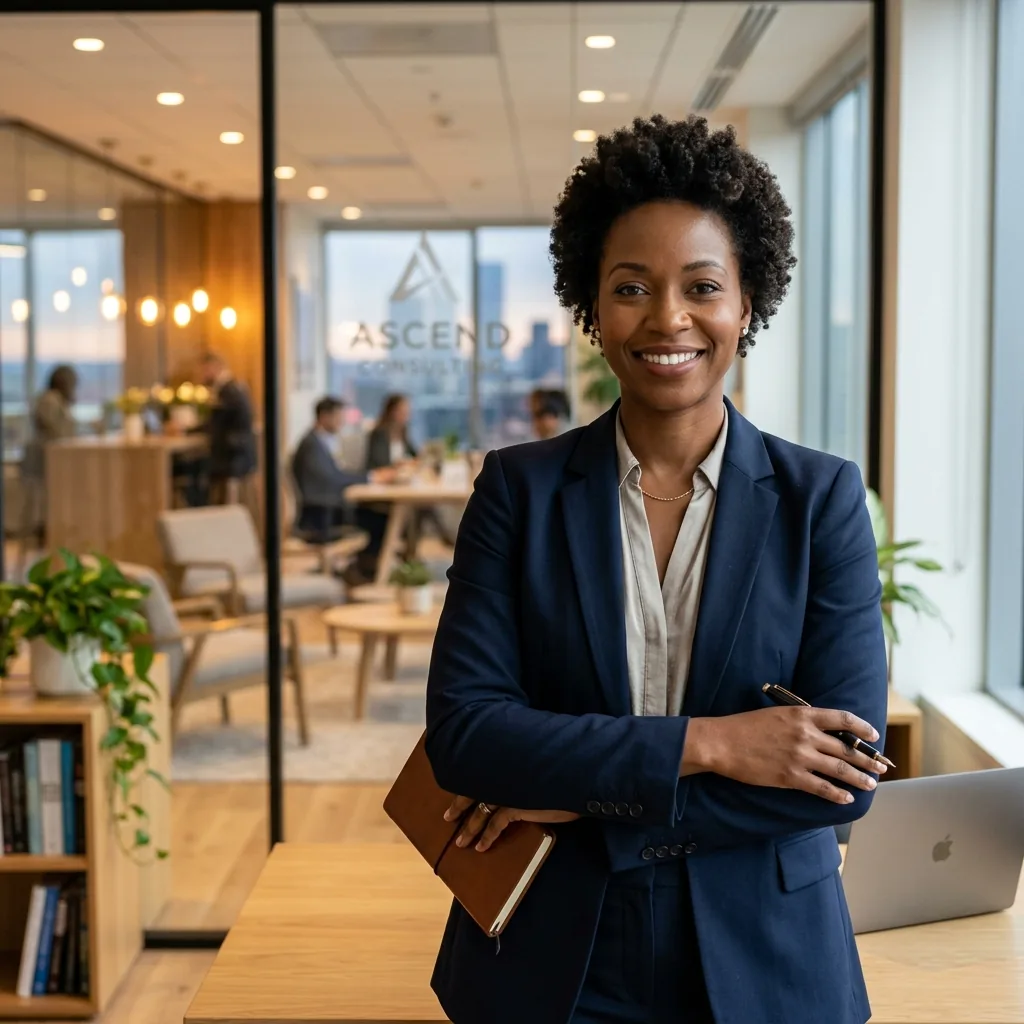Confident professional ready for global opportunities