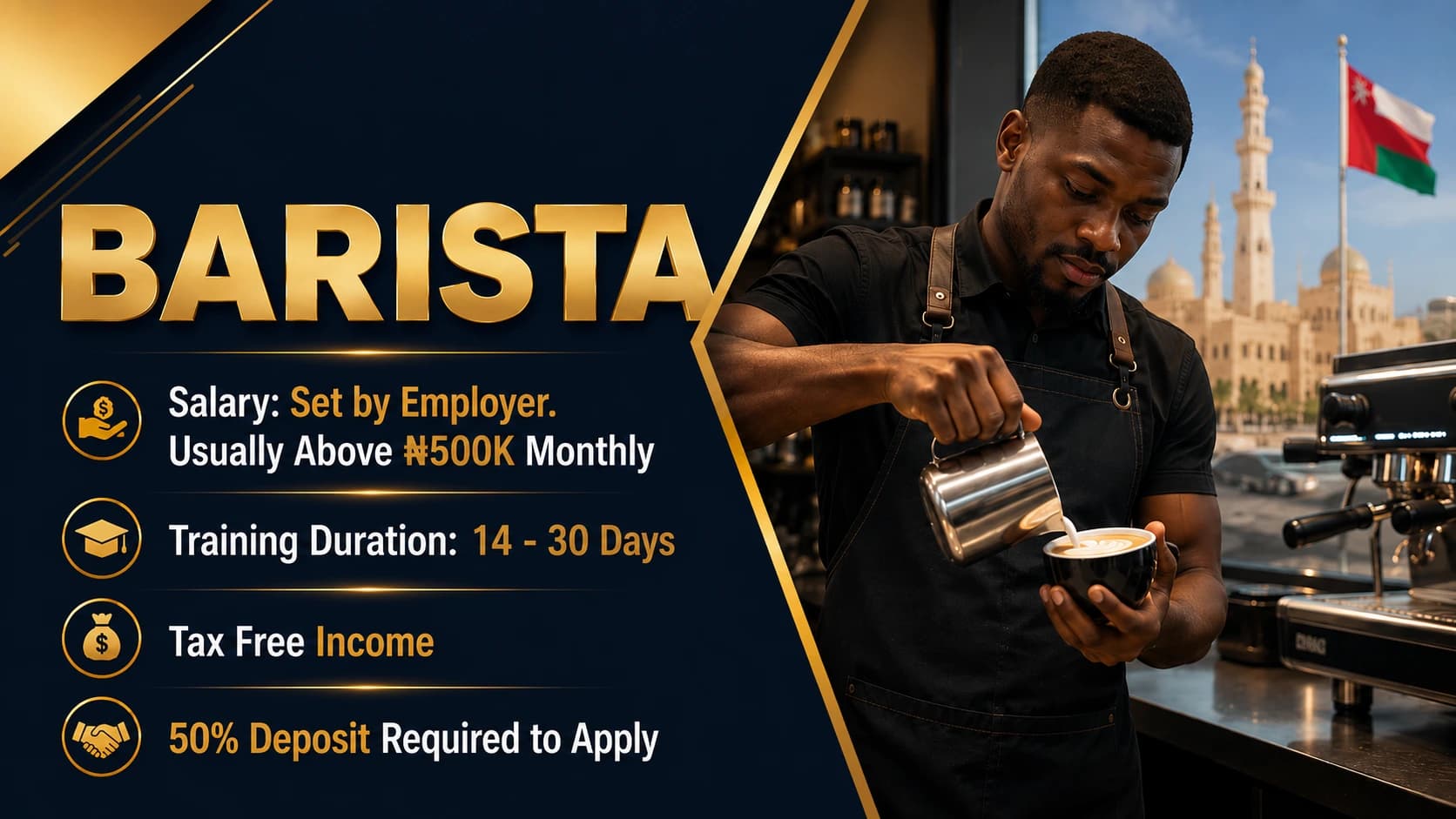 Barista (Freelance Visa Pathway)